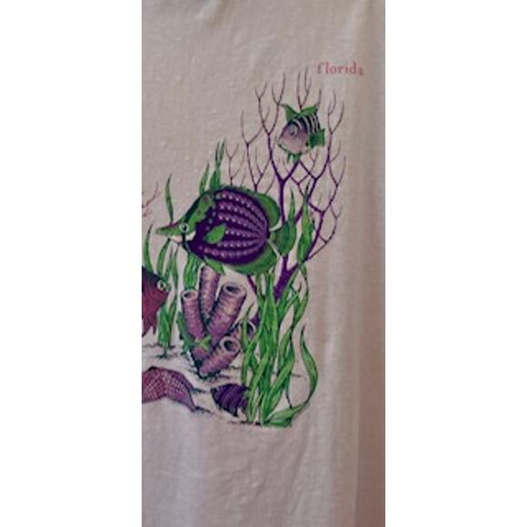 Vintage Hanes Florida Underwater Scene White Reef Graphic Multi Unisex XL - Picture 5 of 10